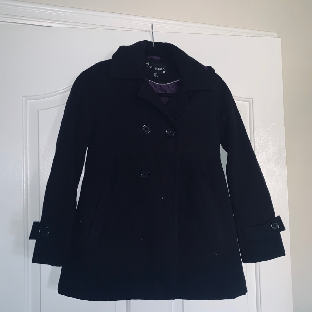 Double breasted girls coat size 14/16